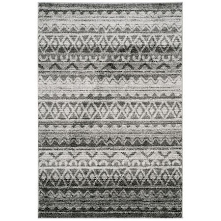 Safavieh Adirondack Power Loomed Small Rectangle Rugs, Ivory and Charcoal - 4 x 6 ft. ADR119N-4